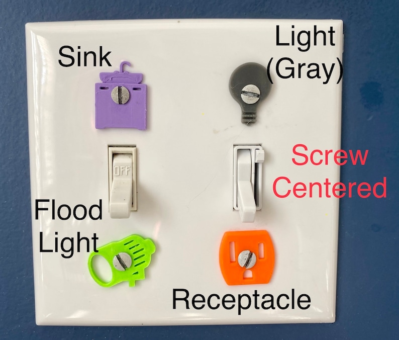 Light Switch Icons Great for Airbnbs Vrbos Large Venues Etsy