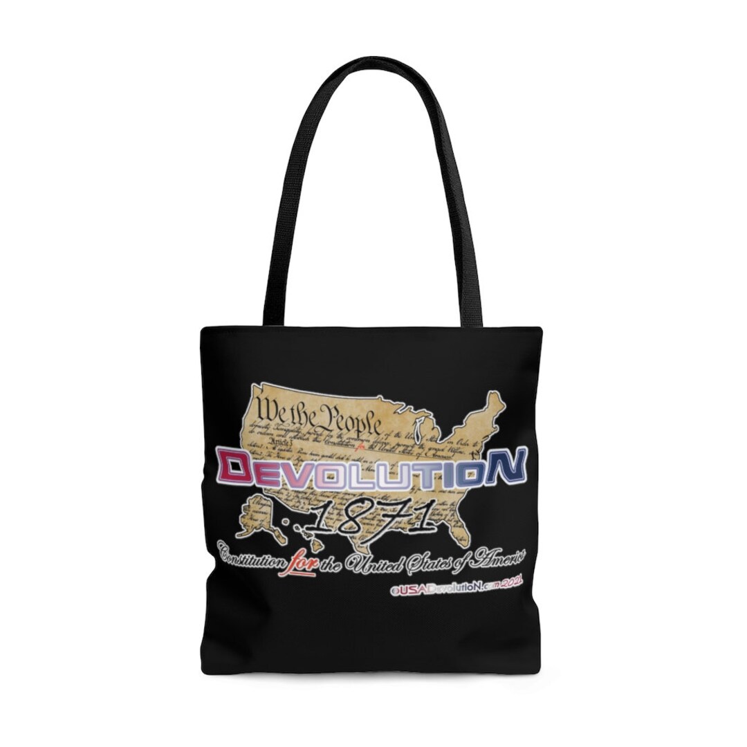 Devolution USA Map Constitution black AOP Tote Bag - Etsy
