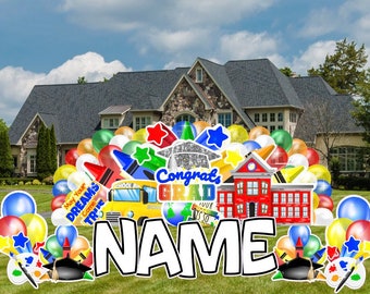 Graduation Yard Sign, Congrats Grad Party Decorations