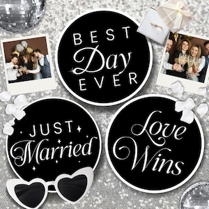 Glam Wedding Photo Booth Props, Marriage Props, Props for Photo Booth, Bridal Photo Booth Props, Photo Booth Signs