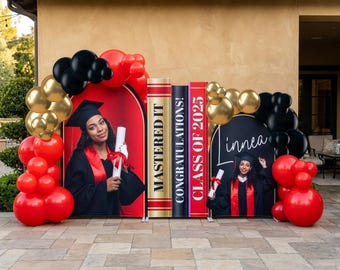 Graduation Arched Backdrop, Custom Photo Board, Graduation Party Decor