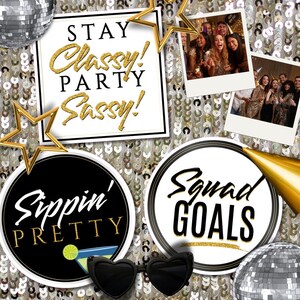 Party Photo Booth Prop Set, Custom Birthday Photo Booth Props, 360 Photo Booth Props, Props for Photo Booths