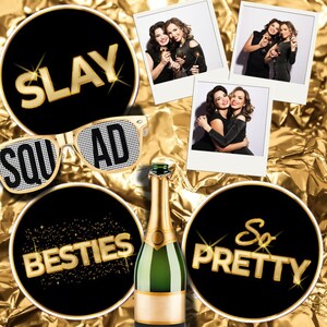 Trendy Birthday Photo Booth Prop Set, Custom Birthday Photo Booth Props, 360 Photo Booth Props, Props for Photo Booths