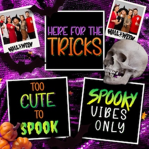 Halloween Photo Booth Prop Set, Custom Photo Booth Props, 360 Photo Booth Props, Props for Photo Props