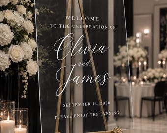 Clear Acrylic Welcome Sign