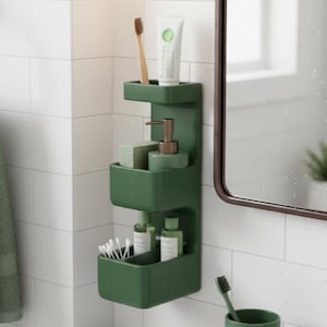 Badezimmer-Organizer, vertikale Ausführung, 24 cm hoch, 14 Farben
