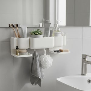 Bathroom Caddy Organizer, Horizontal Style 9.5 Inches Wide, 14 Colors