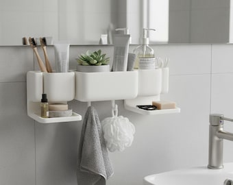 Organizador de baño horizontal, 24 cm de ancho, 14 colores
