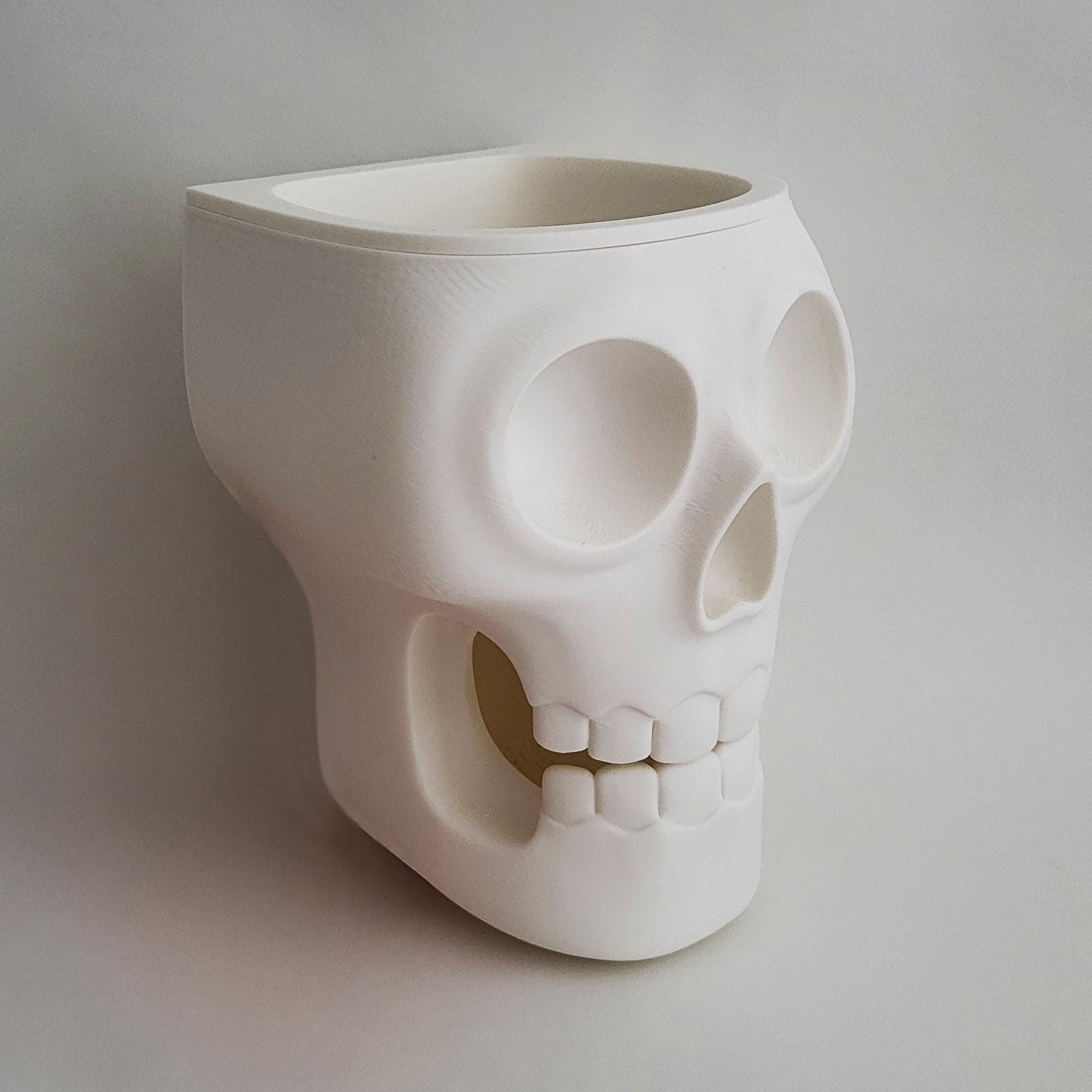鉢・プランター VALIEM MONSTER MOUTH SKULL L MM block M Skull Wall Mount Planter With Removable Pot | Closed Mouth Version