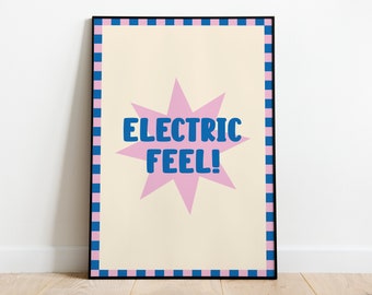 Impressão Electric Feel MGMT / Impressões musicais / Impressões descoladas / Impressões retrô / Impressões para quarto / Impressões para cozinha / Impressões para decoração de casa / Impressões independentes