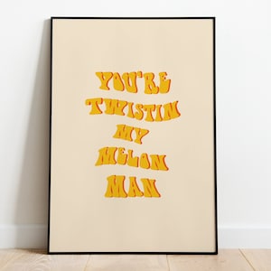 Happy Mondays You're Twistin My Melon Man Print Britpop Indie Print Poster Wall Art