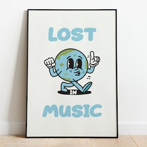 Lost In Music Retro Rubberhouse Music Print / Funky Festival Prints