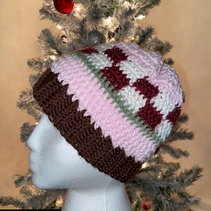 Anime Beanie Hat/ Nez Inspired/ Demon Sister/ Crochet Hat/ Handmade/ Kawaii/ Cute Winter Gift
