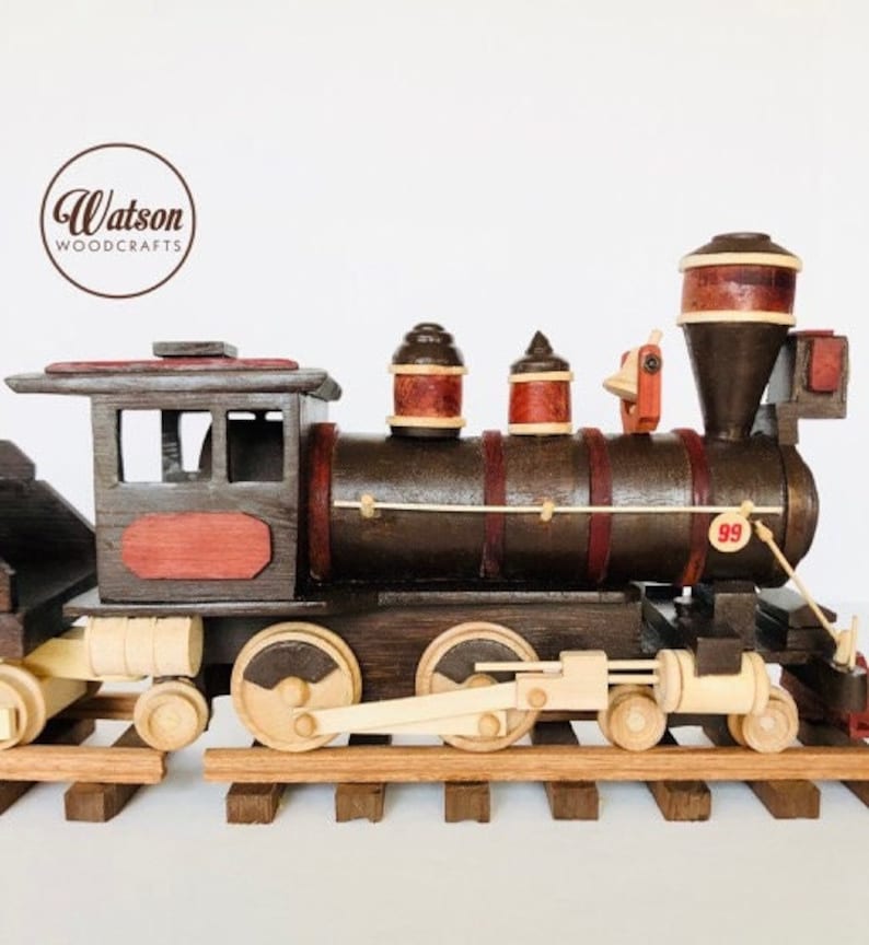 Handmade Model Train Heirloom Wooden Steam Locomotive Model - Etsy