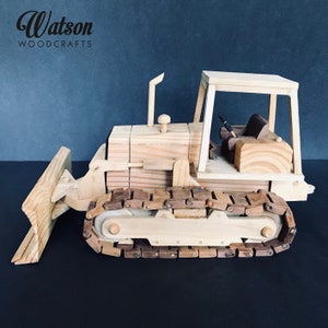 Bulldozer Model, Heirloom Construction Vehicle, Static Display Model, Gift for Him, Handcrafted in USA