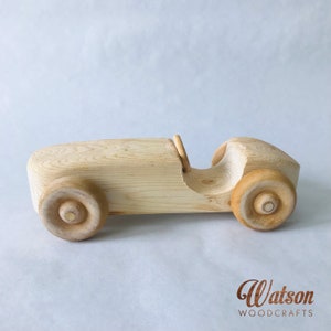 Toy Race Car, Heirloom Wooden Car, Gift for boy, Hand Crafted in the USA.