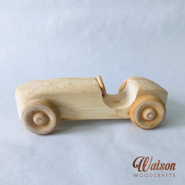 Toy Race Car, Heirloom Wooden Car, Gift for boy, Hand Crafted in the USA.
