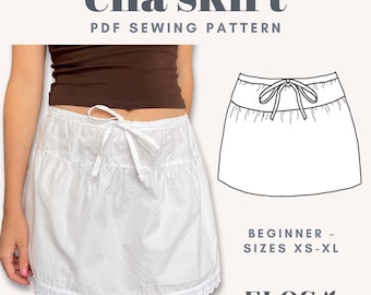Mini Skirt Sewing Pattern | Sizes XS-XL | Beginner Sewing Pattern