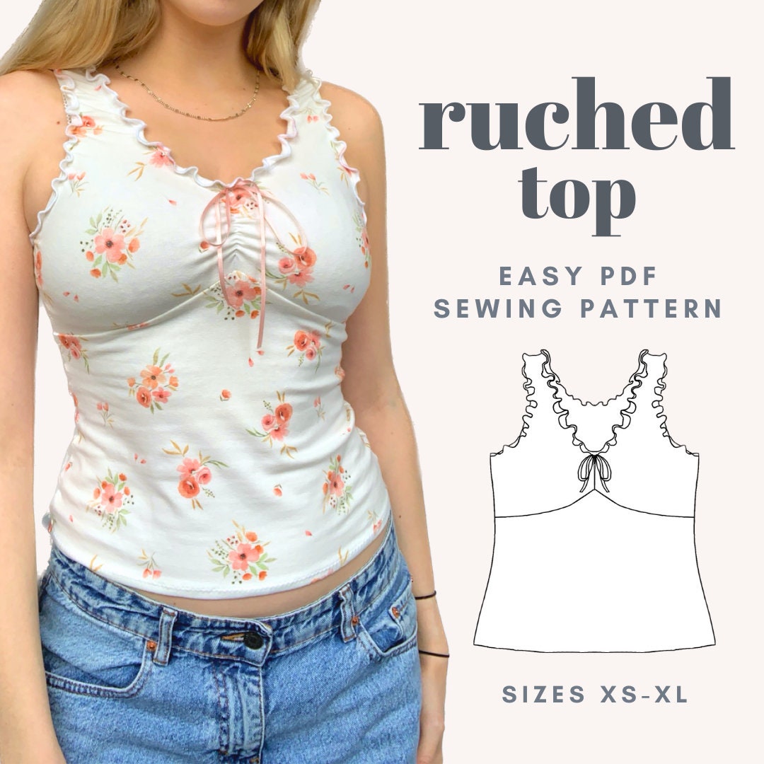 トップス riversible washed design long cut sew Sewing 2 Types of Reversible Tops with Burrito Method