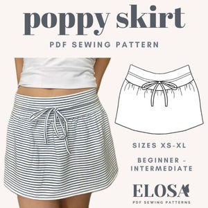 Mini skirt sewing pattern | Sizes XS-XL | women's sewing pattern | skirt sewing pattern