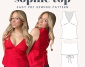 PDF Top Sewing Pattern | Sizes XS-XL | Cami Sewing Pattern | Easy Sewing Pattern | Beginner Sewing Pattern | Sewing Pattern Womens
