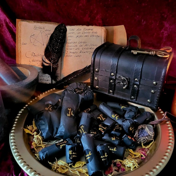 Wicca Adventskalender mit 24 Teile plus Holzschatulle hochwertiges Hexenset