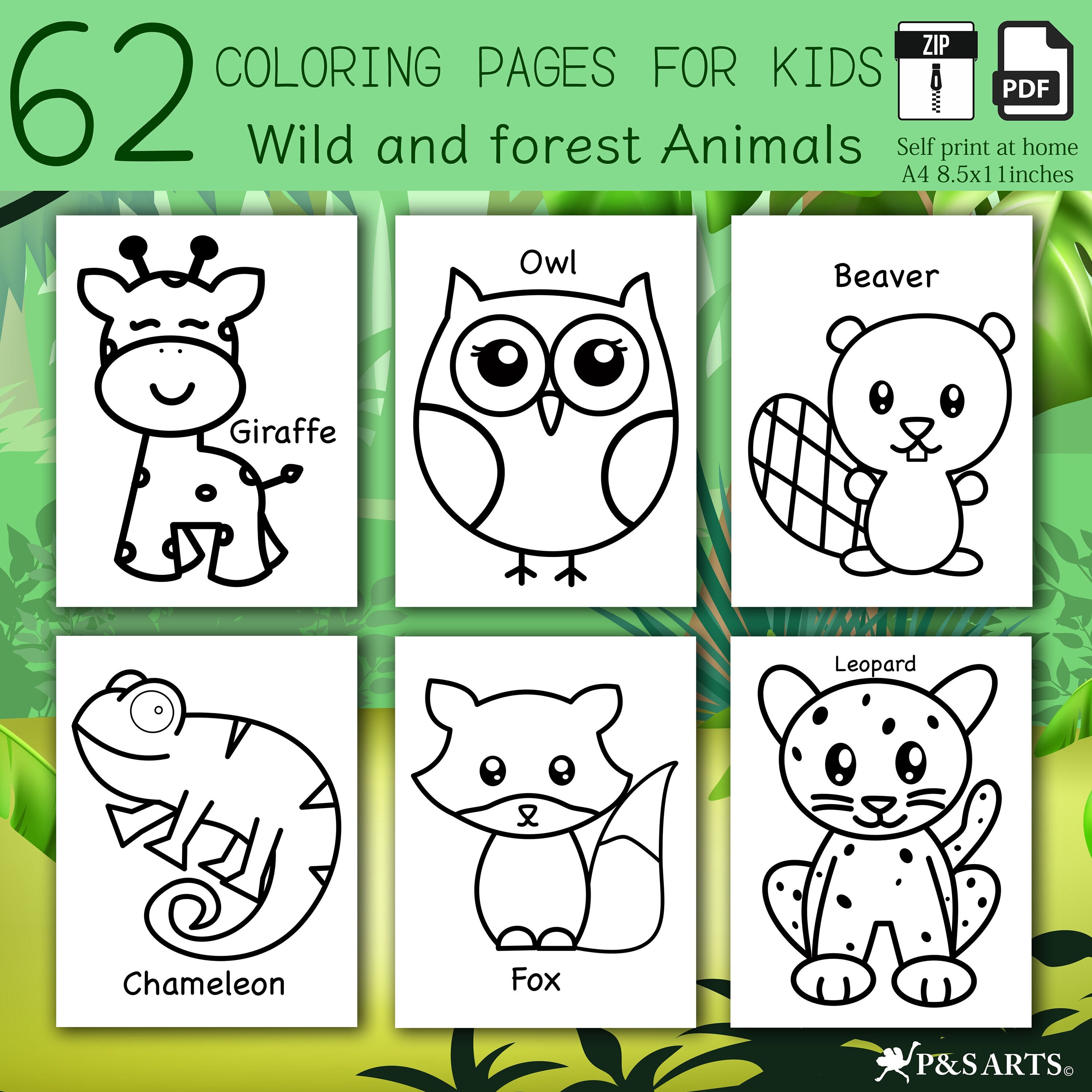 64 Wild Animals Coloring Pages Printable Pdf  Latest Free