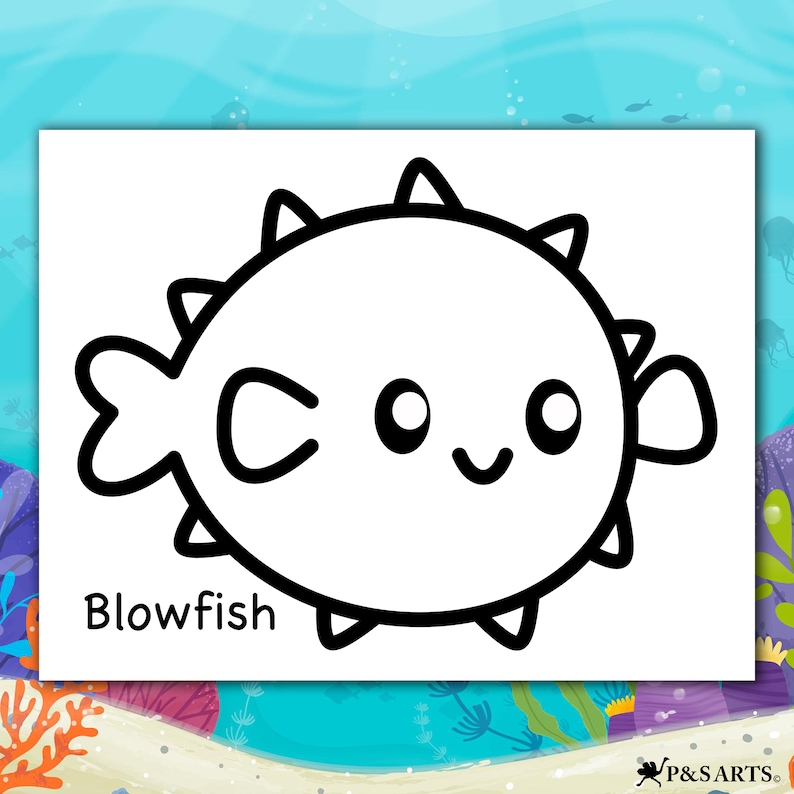 29 Sea Animals Simple and Jumbo Printable Coloring Pages - Etsy
