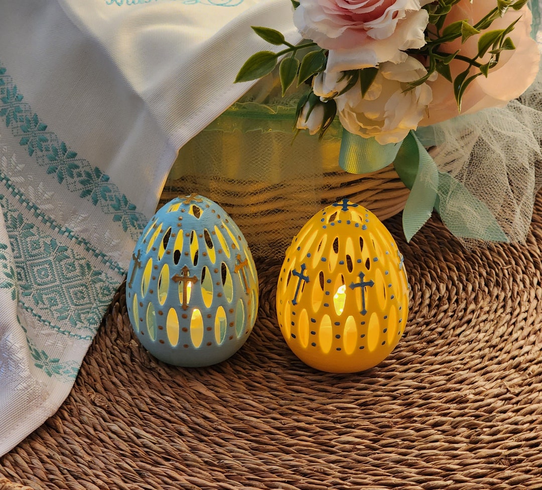 Easter Egg Lantern 3D Printed Easter Egg Tea Light Lantern 3d Etsy