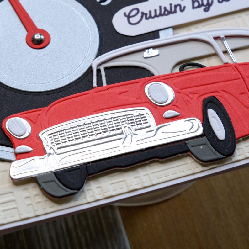 Handmade Red Classic Car Card: Vintage Speedometer Birthday - Etsy