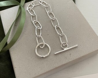 Handmade Recycled Sterling Silver Paperclip Chain Bracelet