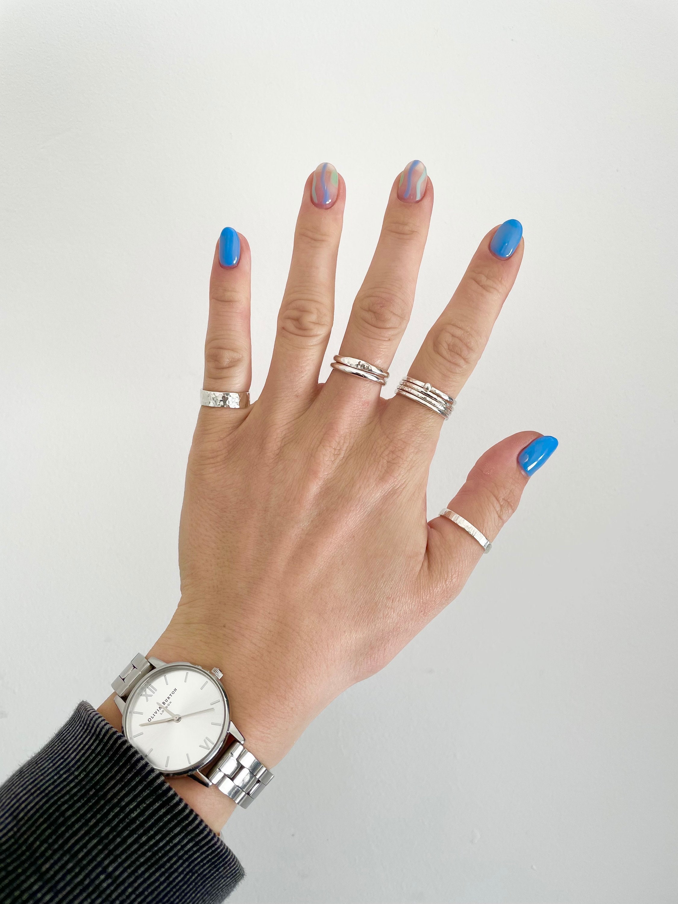 Chunky Pinky Ring 5mm Recycled Sterling 925 Silver Etsy UK