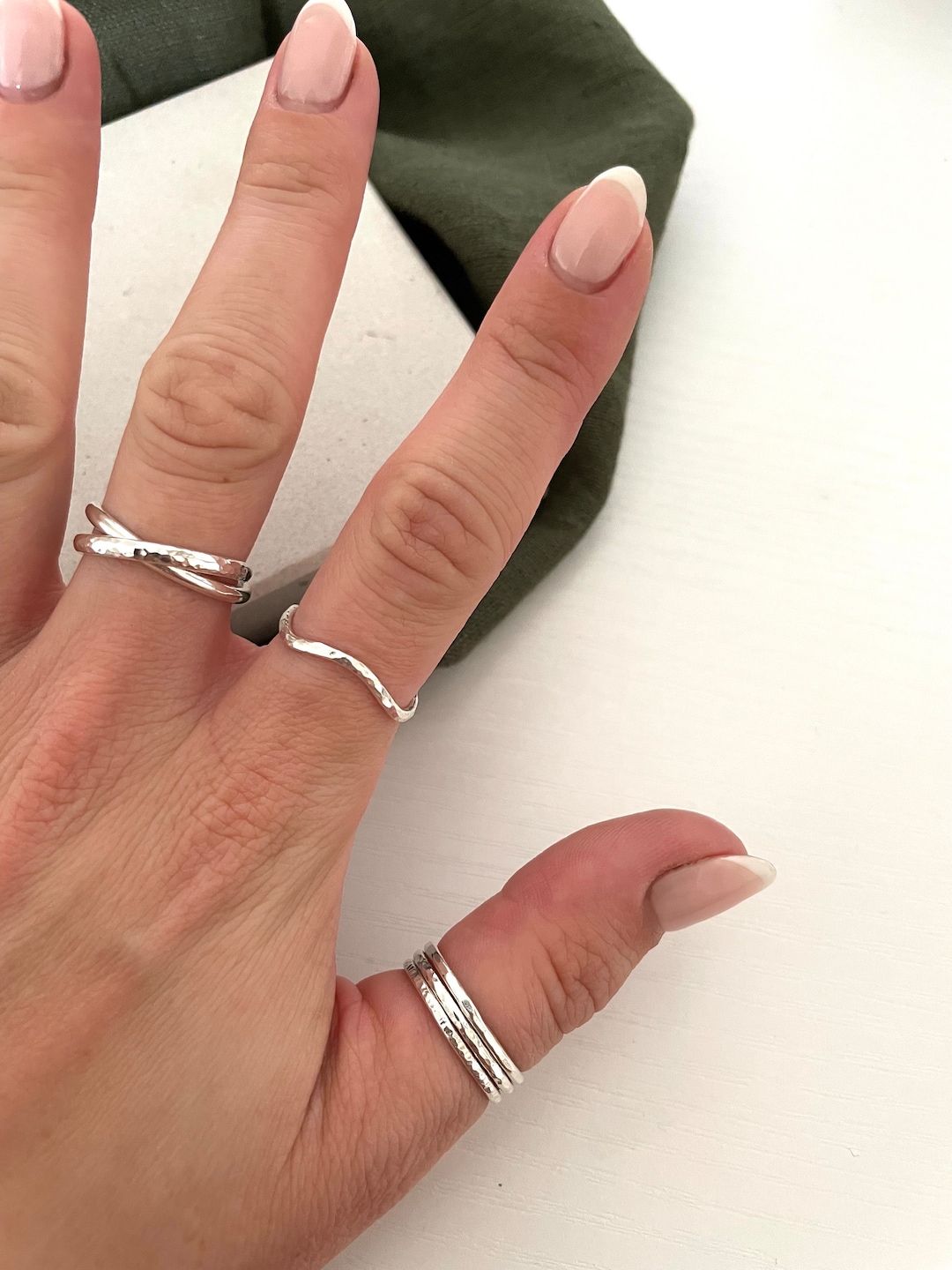 Silver Wave Ring | Recycled Sterling 925 Silver | Handmade Solid Silver ...