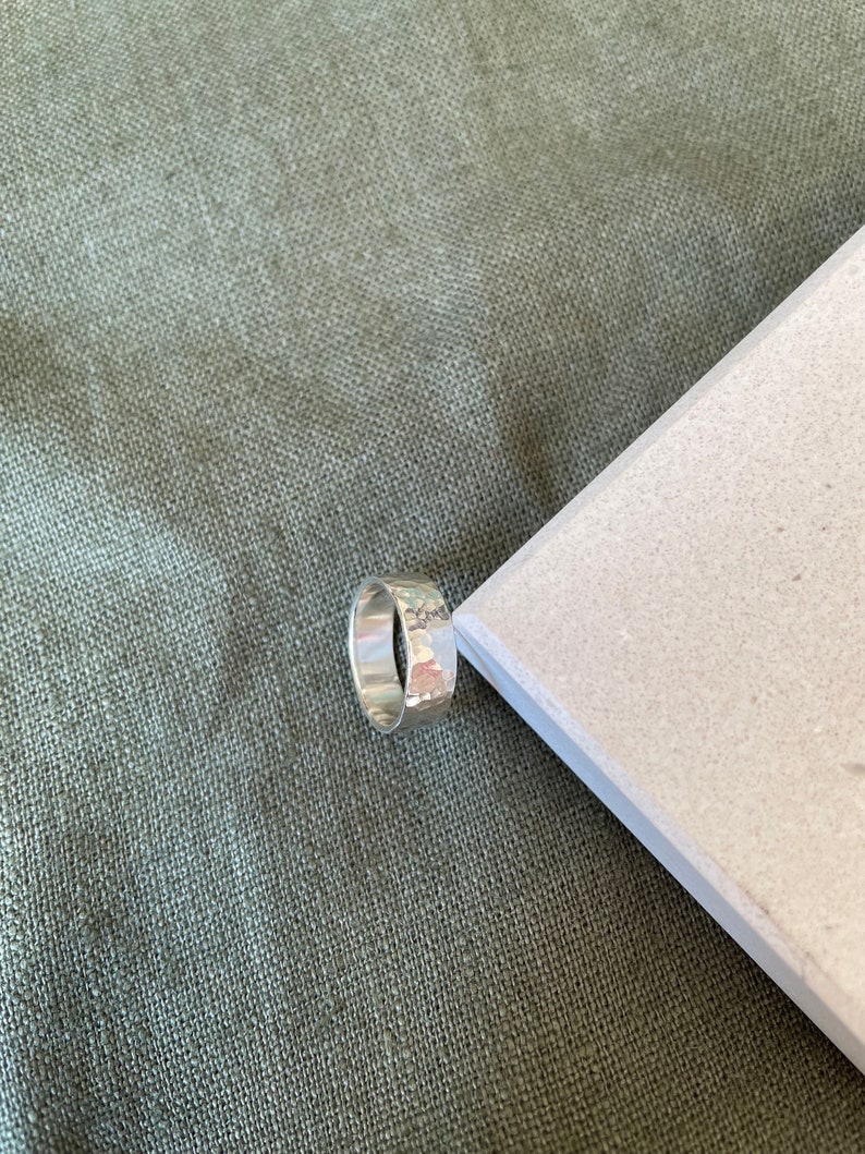 Chunky Pinky Ring 5mm Recycled Sterling 925 Silver Etsy UK