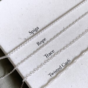 Recycled 925 Sterling Silver Chain | Twisted Curb Rope Trace Chain | Silver Necklace Chain for Woman UK | Chain for Pendant | Chain Necklace