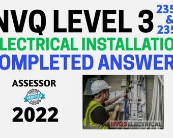 Diploma NVQ Level 3 Electrical Installation 2356 and 2357 Completed Coursework Guide & Answers -Instant Download
