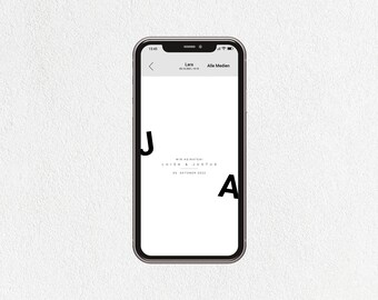 DIGITALE EINLADUNG Save the Date zur Hochzeit oder anderes Event | Versand über Smartphone WhatsApp | personalisiert