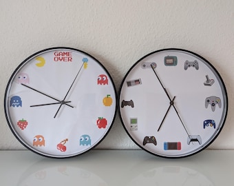 Relógio de parede gamer (controle retrô)