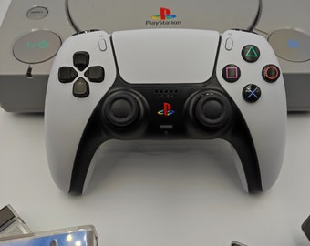 Controle de Playstation 5 estilo retrô PS1 (Playstation 1)