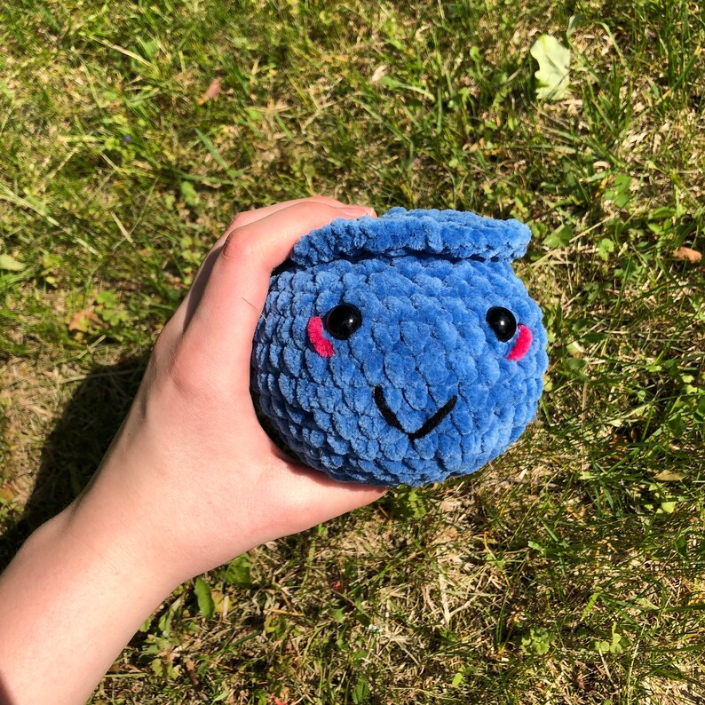 Melvin the Blueberry Crochet Plushie Blueberry Plushies Etsy