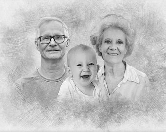 In Loving Memory Gift for Loss of Mother, Loss of Father, Condolence Gift, Memorial Gift, Bereavement Gift, Combine Photos, Family Portrait