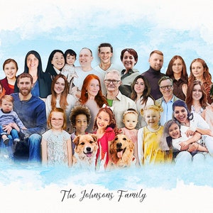 Personalized Gift for Family Reunion, Custom Family Portrait, Unique Keepsake for Family Gathering, Memorable Family Reunion Gift Idea