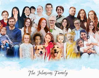 Custom Family Portrait: Personalized Reunion Keepsake