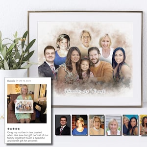 In Loving Memory of Parents, Custom Watercolor Memorial Family Portrait, Painting Commission, Deceased Loved One, Personalized Sympathy Gift