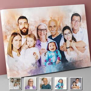 Merge and Combine Photo with Deceased Family Members, Custom Memorial Portrait on Canvas, Add Loved Ones to Picture Sympathy Gift for Family