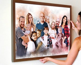 Combine Photos, Add Deceased Loved One to Photo, Christmas Gift, Add Person to portrait, Custom and memorial, Personalized Gift for Dad Mom