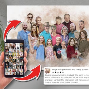 Custom Family Portrait | Personalized Memorial Painting | Thoughtful Gift for Parents, Grandparents & Loved Ones, Mother’s Day, Father’s Day
