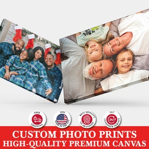 Personalized Photo to Canvas, Print Wall Art, Custom Your Photo On Canvas, Printing Service, Any photo on canvas, Christmas Canvas Gift
