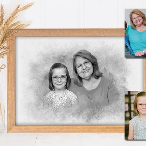 Family Portrait From Different Photos, Add Deceased Loved One to Photo, Add Person to Photo, Condolence Gift, Memorial Gift