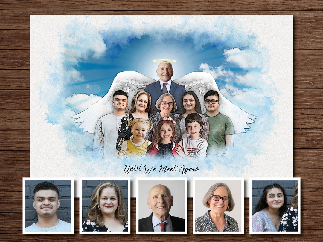 Add Deceased Loved One to Photo, Memorial Gift for Loss of Father, in